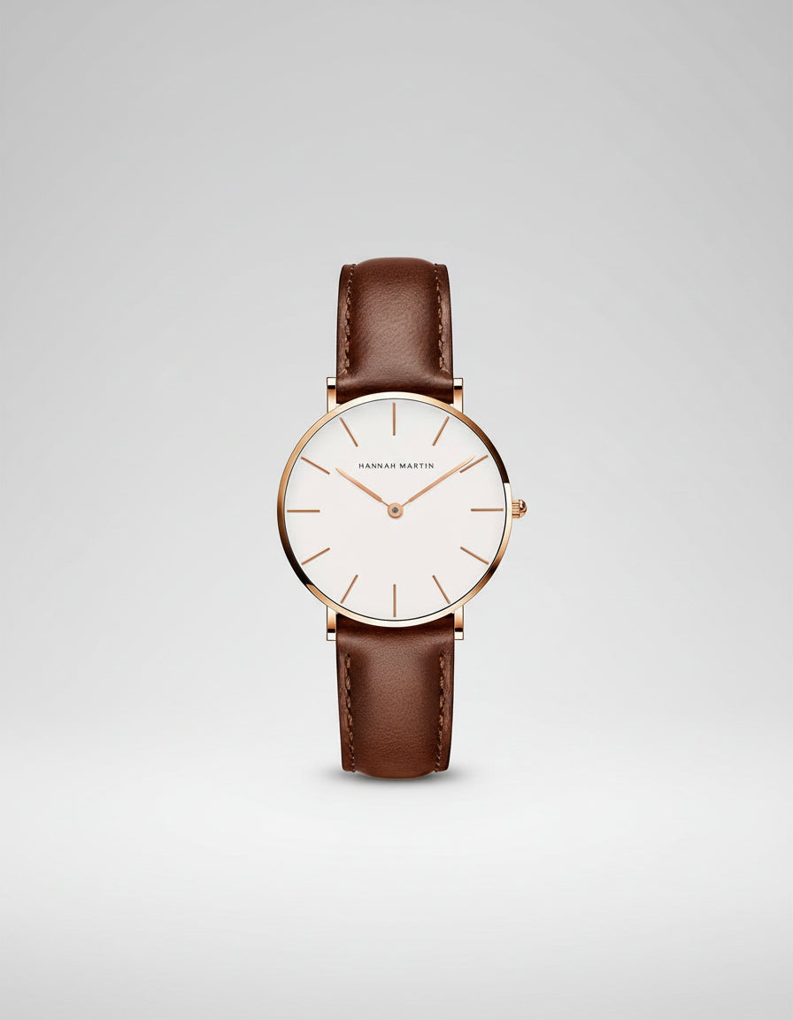 Top Brand Women Waterproof Wrist Watches 36Mm Fashion Luxury Ultra Thin Leather Creative Rose Gold Ladies Watches