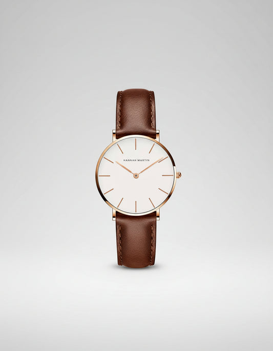 Top Brand Women Waterproof Wrist Watches 36Mm Fashion Luxury Ultra Thin Leather Creative Rose Gold Ladies Watches