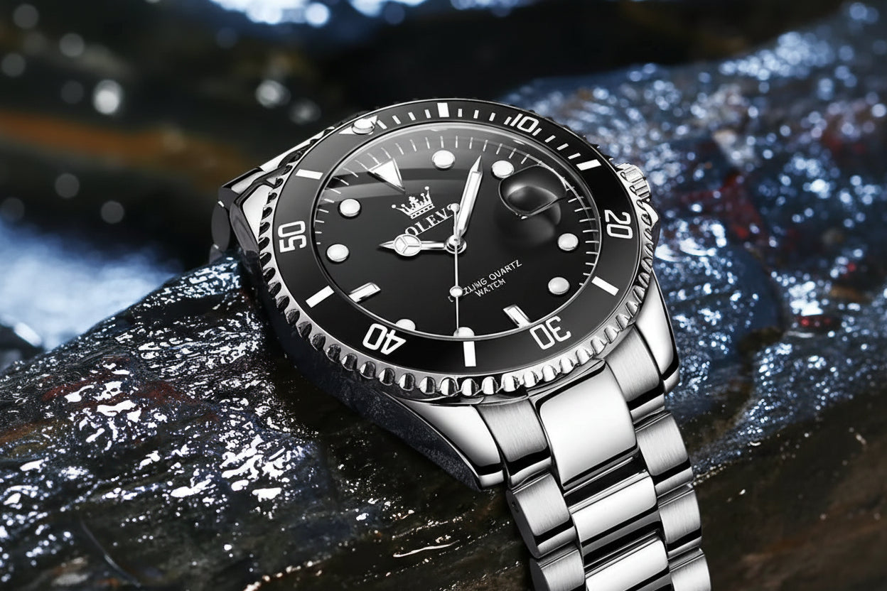 Watches 5885 Mens Watch Original High Quality Quartz Watch Waterproof Luminous Calendar Watches for Men Box Gifts Reloj