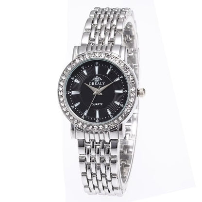 New Casual Watches Women Luxury Fashion Lovers Watch Rhinestone Stainless Steel Quartz Watch Men Women Gift Business Wristwatch