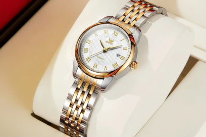 Brand Watch Roman Numerals Waterproof Women'S Watch 6007