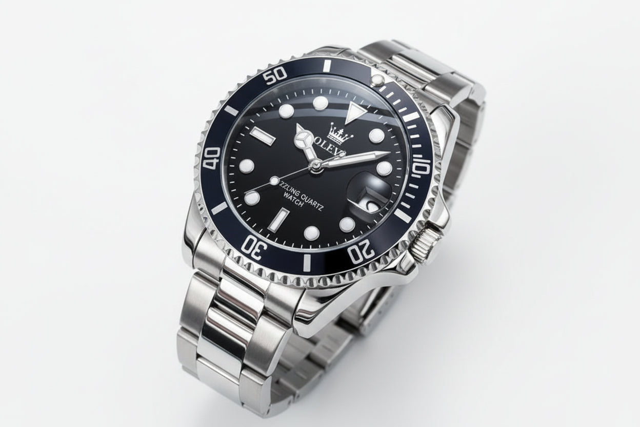 Watches 5885 Mens Watch Original High Quality Quartz Watch Waterproof Luminous Calendar Watches for Men Box Gifts Reloj