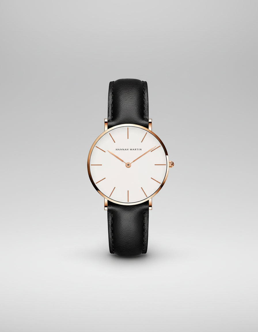 Top Brand Women Waterproof Wrist Watches 36Mm Fashion Luxury Ultra Thin Leather Creative Rose Gold Ladies Watches