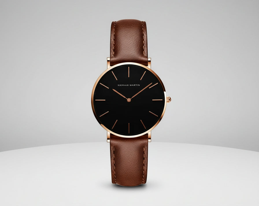 Top Brand Women Waterproof Wrist Watches 36Mm Fashion Luxury Ultra Thin Leather Creative Rose Gold Ladies Watches